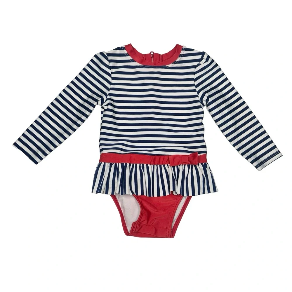 Cat‎ & Jack Navy Stripe Swimsuit